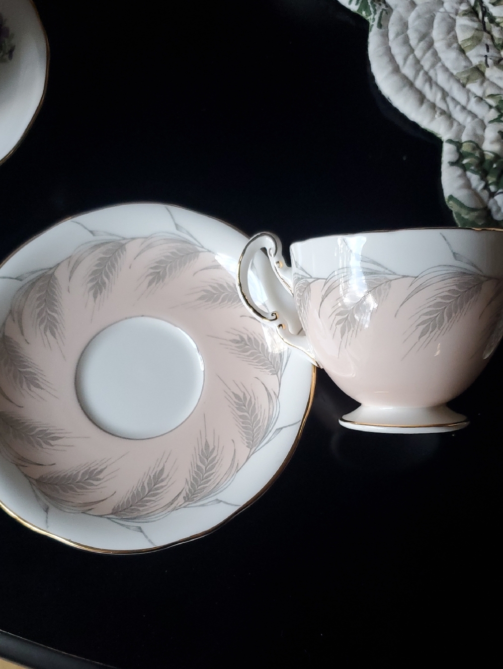 Aynsley Wheat Cup And Saucer England